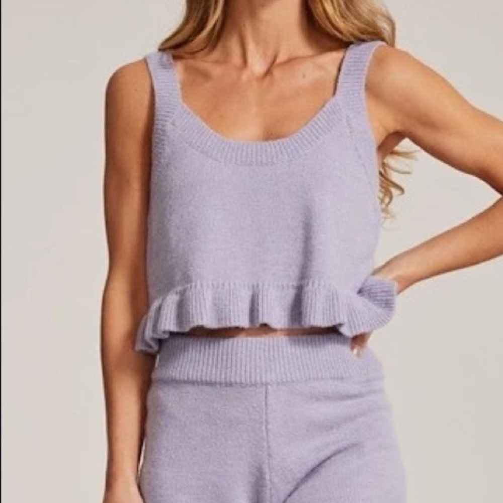 Miss Sparkling Lilac Cropped Tank Top